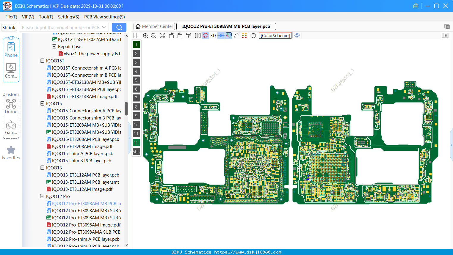Vivo IQOO12 Pro-ET3098AM MB PCB Layer